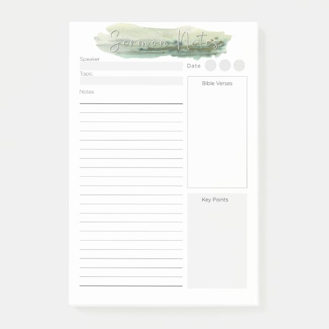 Post-it® Notes de sermon personnalisées (Devant)