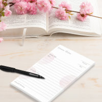 Notes de sermon rose personnalisées liées