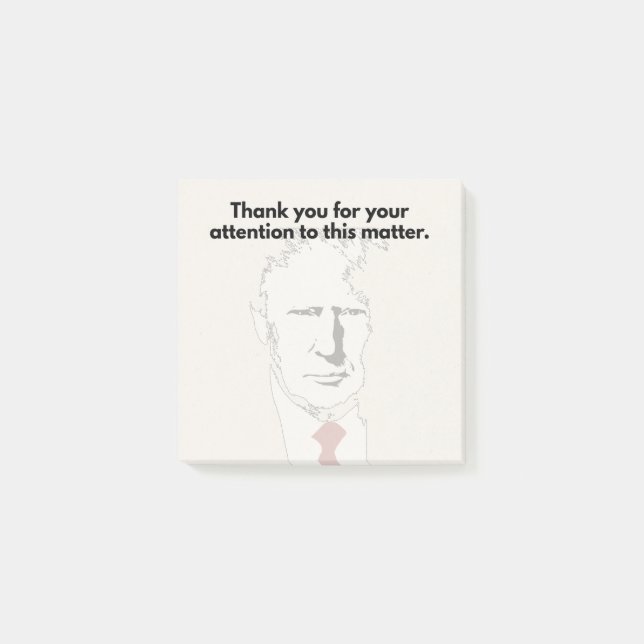 Post-it® Notes de Trump, Merci de votre attention à cela  (Devant)