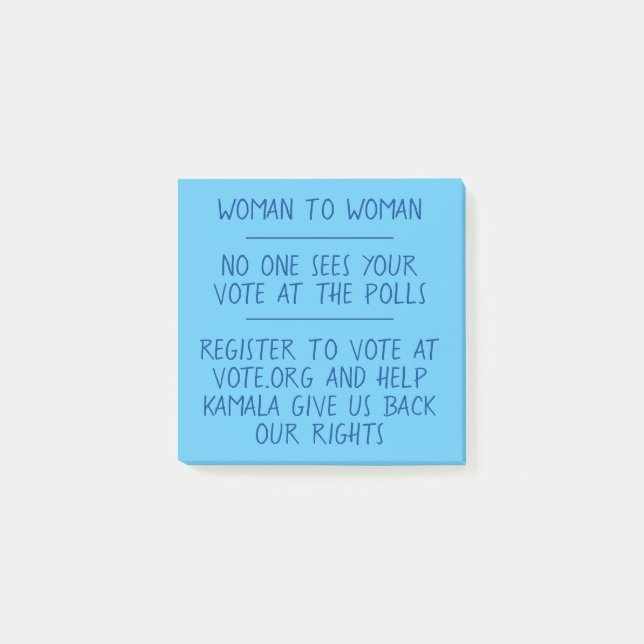 Post-it® Notes de vote pour une femme (Devant)