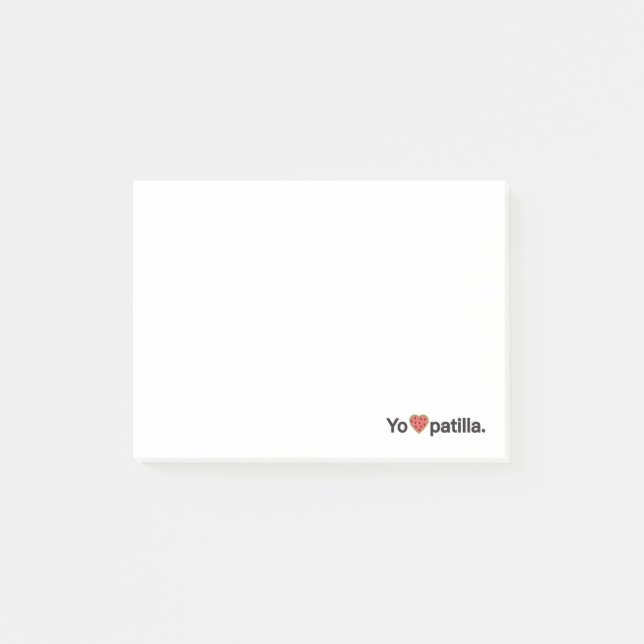 Post-it® Notes de Yo Amo Patilla (Devant)