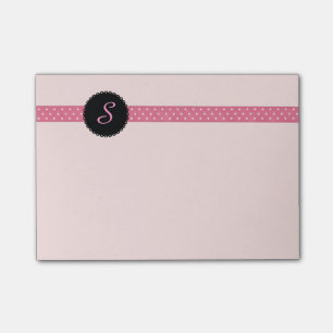 Post-it® Notes décorées d'un monogramme faites sur comman