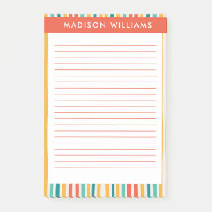 Post-it® Notes des lignes colorées