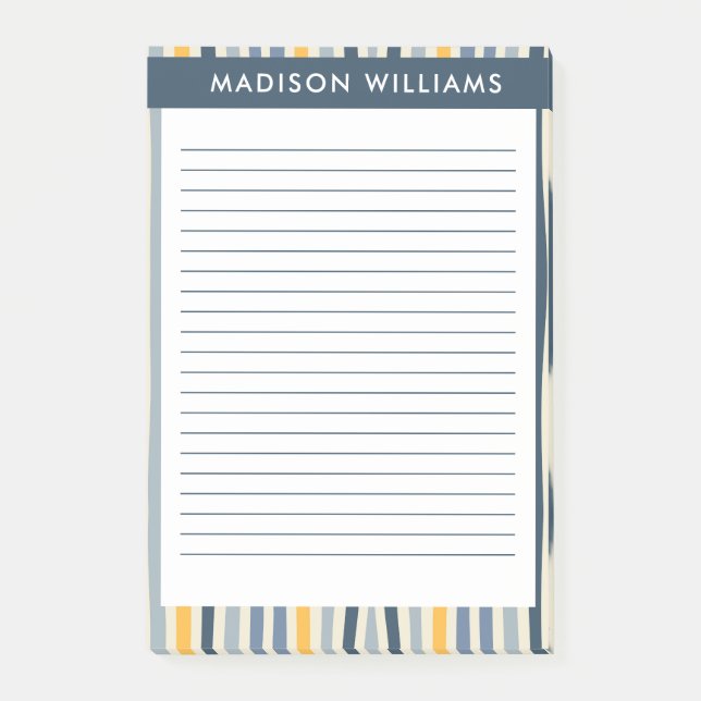 Post-it® Notes des lignes colorées (Devant)