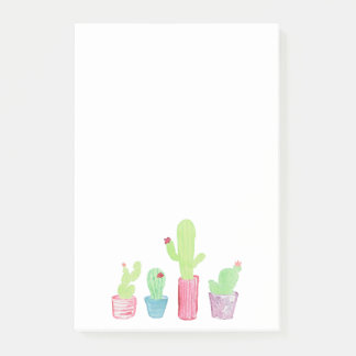 Post-it® Notes des Plantes de cactus pointus en aquarelle