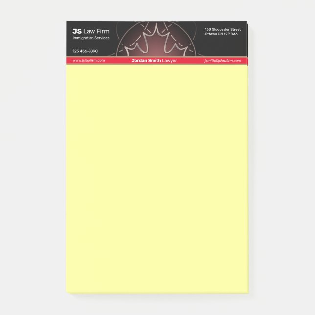 Post-it® Notes des services canadiens (Devant)