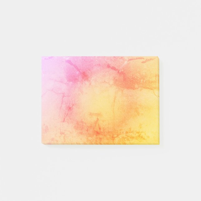 Post-it® Notes d'étiquette en marbre d'aquarelle de coucher (Devant)