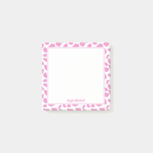 Post-it® Notes d'impression mignonnes de vache rose et blan