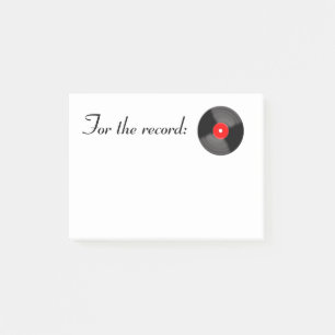 Post-It Notes Disque Vinyle Rouge