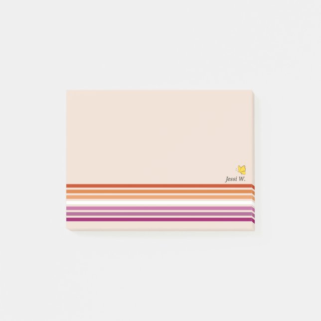 Post-It Notes Drapeau Lesbien Coucher de Soleil (Devant)