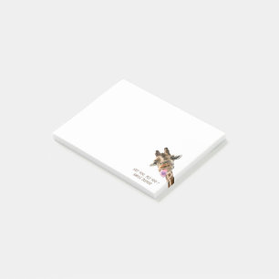 Post-it® Notes Drôles Girafe Ludique - Texte Perso