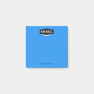 Post-it® Notes du bleu 3 x 3 de PATRON de Vo