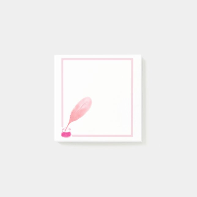 Post-it® Notes du Carré de conception du stylo plume (Devant)