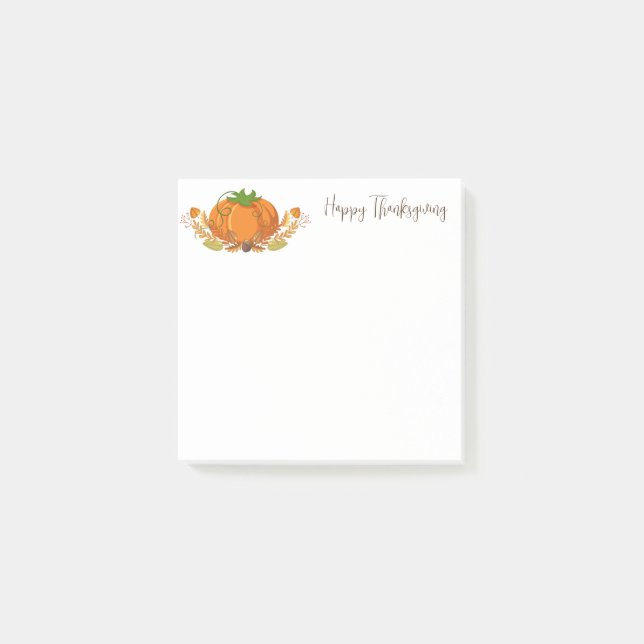 Post-it® Notes du Citrouille de Thanksgiving (Devant)