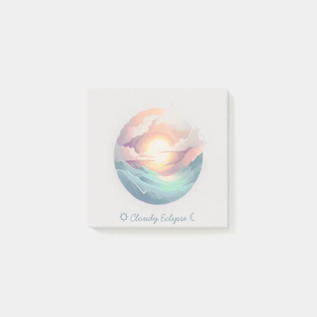Post-it® Notes du logo nuageux Eclipse (Devant)