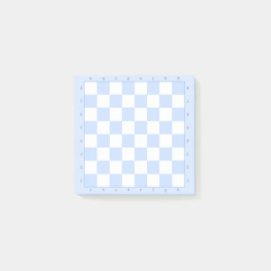 Post-it® Notes du modèle du jeu d'échecs Blue Pastel