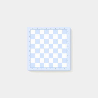 Post-it® Notes du modèle du jeu d'échecs Blue Pastel