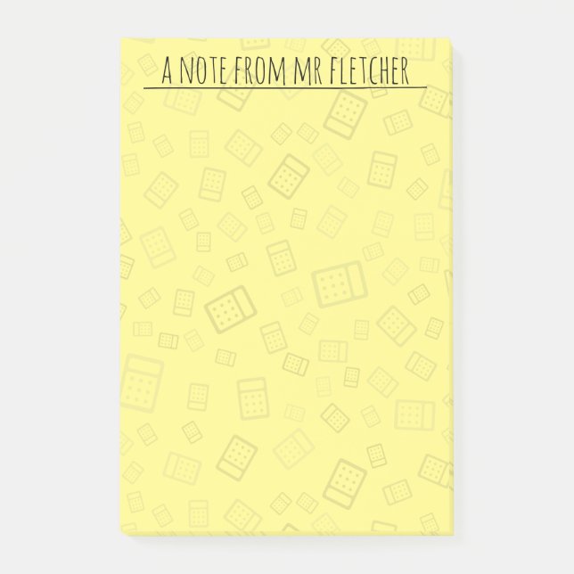 Post-it® Notes du Motif de calculateur personnalisé (Devant)