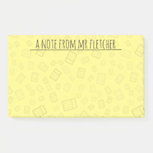 Post-it® Notes du Motif de calculateur personnalisé