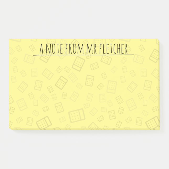 Post-it® Notes du Motif de calculateur personnalisé (Devant)
