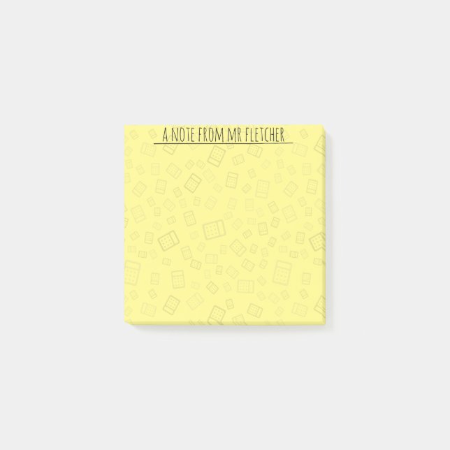 Post-it® Notes du Motif de calculateur personnalisé (Devant)