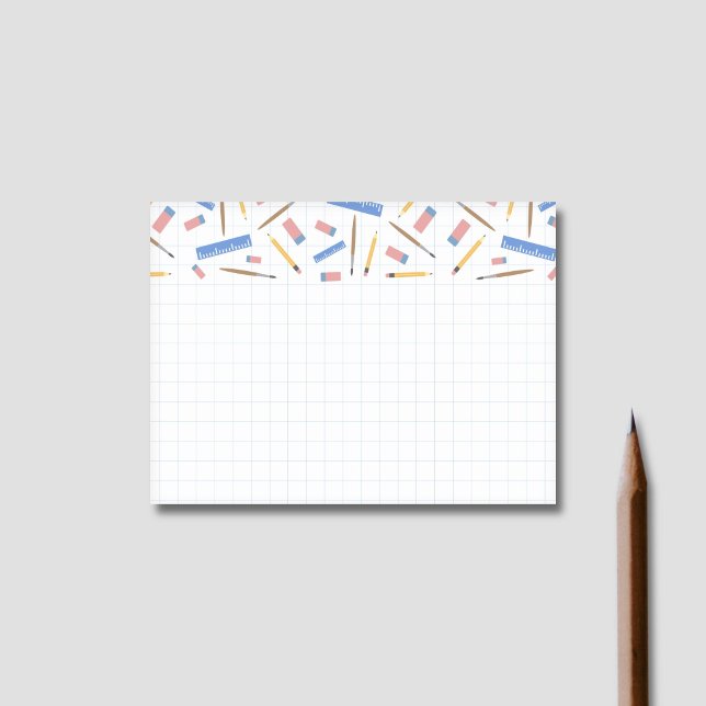 Post-it® Notes du Motif des fournitures scolaires (School Supplies Pattern Notes)