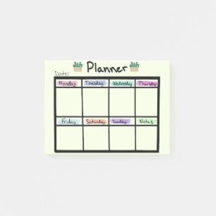 Post-it® Notes du planificateur hebdomadaire