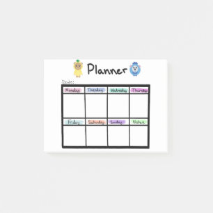Post-it® Notes du planificateur hebdomadaire