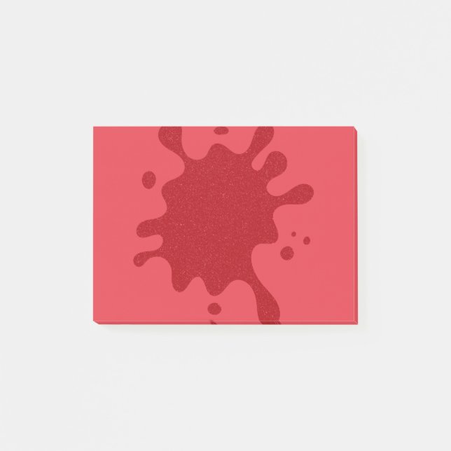 Post-it® Notes éclaboussées rouge tomate personnalisables (Devant)