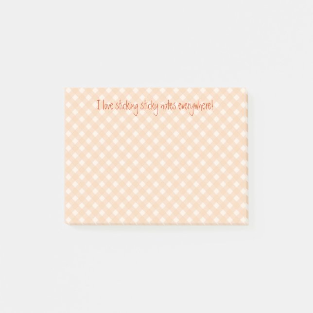 Post-it® notes en vichy orange (Devant)