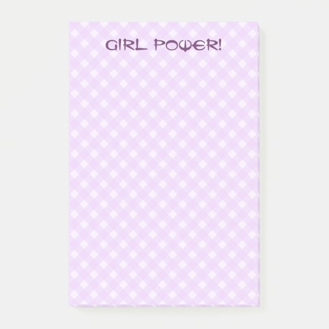 Post-it® notes en vichy rose (Devant)