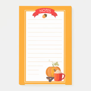 Post-It Notes Épice de Citrouille d'Automne