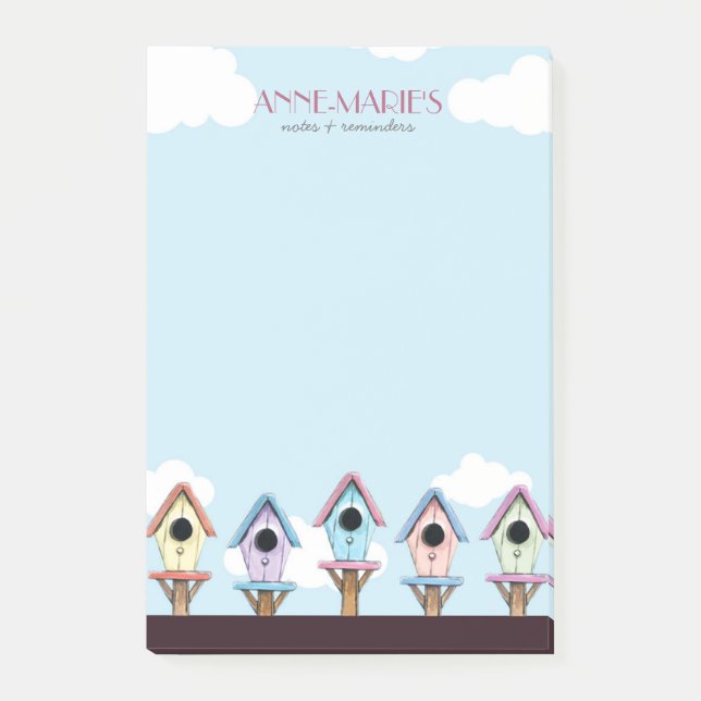 Post-it® Notes et rappels colorés de volières (Devant)