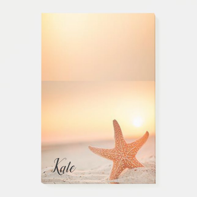 Post-it Notes Étoile Poisson Plage (Devant)