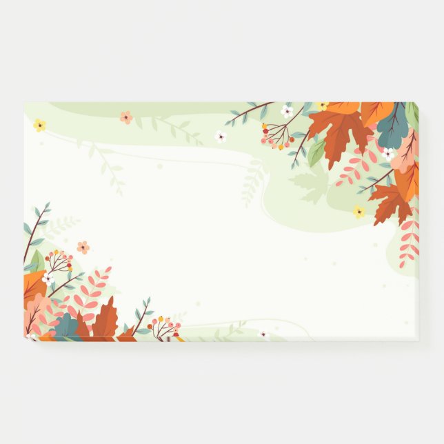 Post-it® Notes Feuilles des couleurs d'automne (Devant)