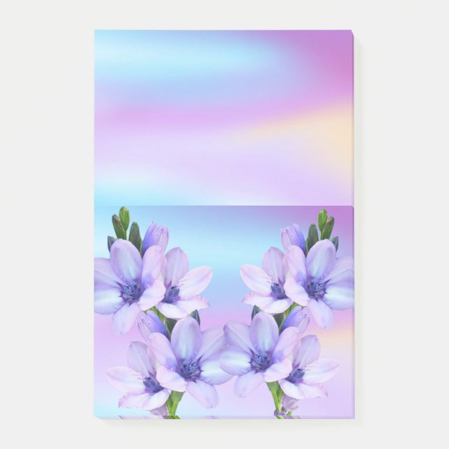 Post-it Notes Fleurs Violettes Floral (Devant)