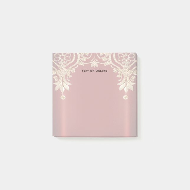 Post-it Notes Floral Rouge Or Moderne (Devant)