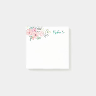 Post-it® Notes florales et botaniques roses simples