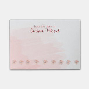 Post-it® Notes florales nommées faites sur commande de
