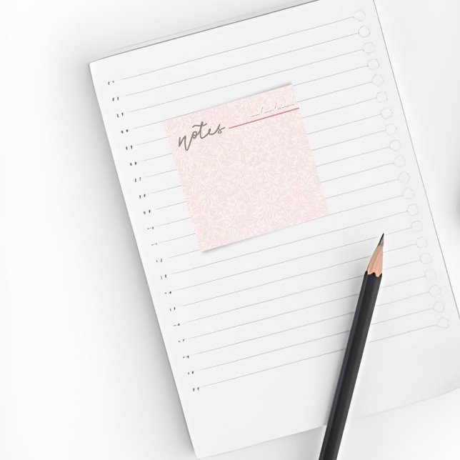 Post-it® Notes Florales Rose Fille - Cadeau de Papeterie Mi (Créateur téléchargé)