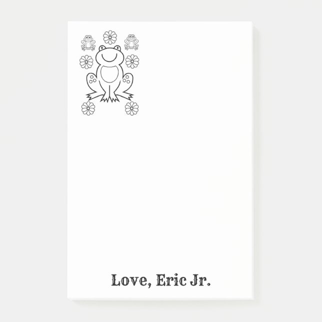 Post-it® Notes Frogs Floral Coloring Poster note (Devant)