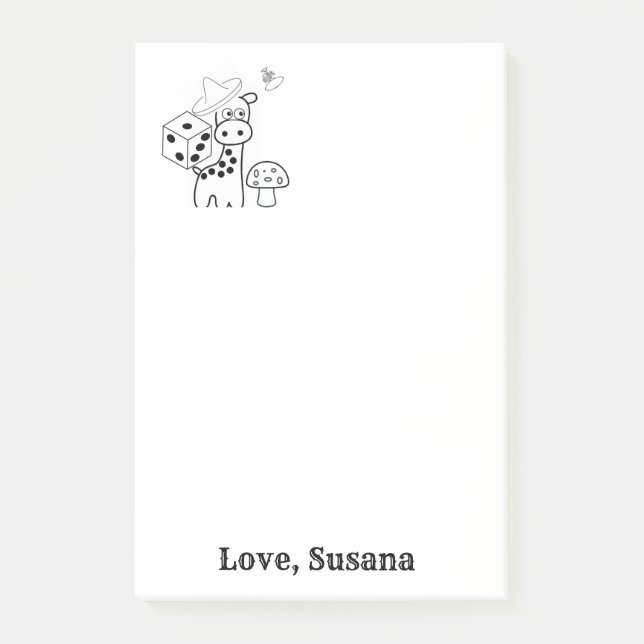 Post-it® Notes Girafe  Post it Note de coloriage (Devant)