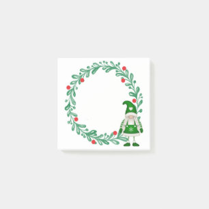 Post-It Notes Gnome de Noël et Couronne