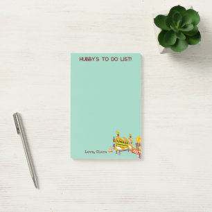 Post-it® Notes : Hubby's to do list !