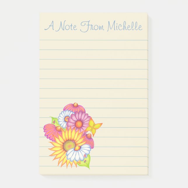 Post-it® Notes informatiques personnalisées pour les Fleurs (Devant)