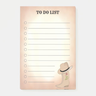 Post-it Notes Liste de Choses à Faire Boots et Cha