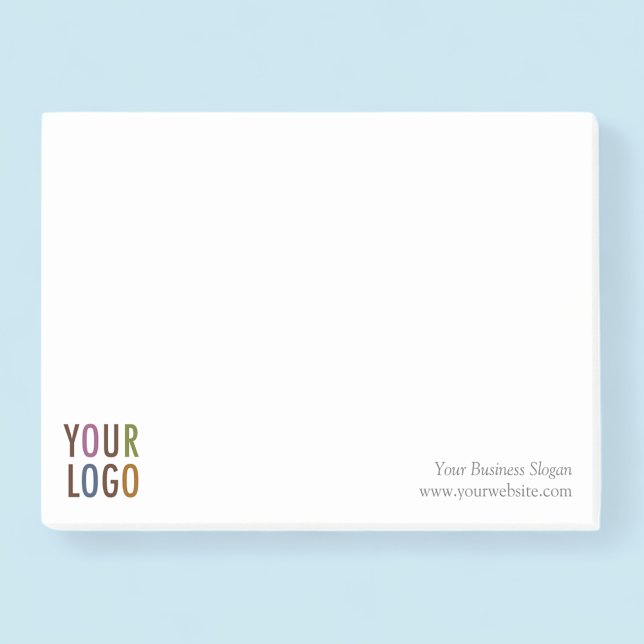 Post-it® Notes Logo personnalisé de l'entreprise P (MISOOK Post it Notes with Logo and Custom Text)