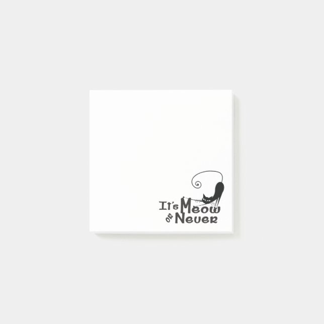 Post-it® Notes MEOW ou jamais Chat 7,6 x 7,6 cm (Devant)