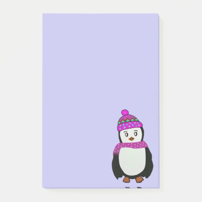 Post-it® Notes mignonnes de Courrier-it® de pingouin (Devant)