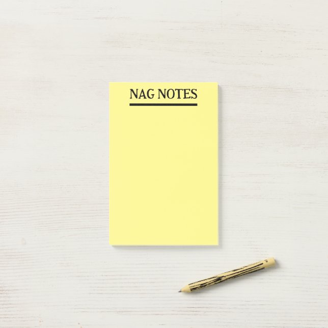Post-it® Notes Nag Notes Funny Post-It (Sur un bureau)